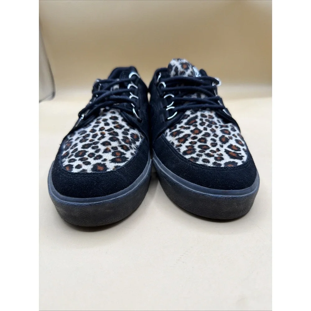 T.U.K. - Creeper Black Leopard/Canvas Upper - Girl Shoes Size 10M
